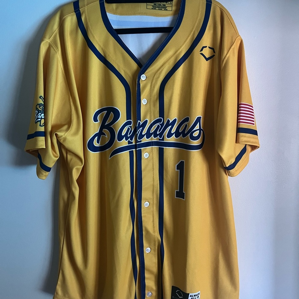 Savanna Bananas #1 baseball jersey XXL
